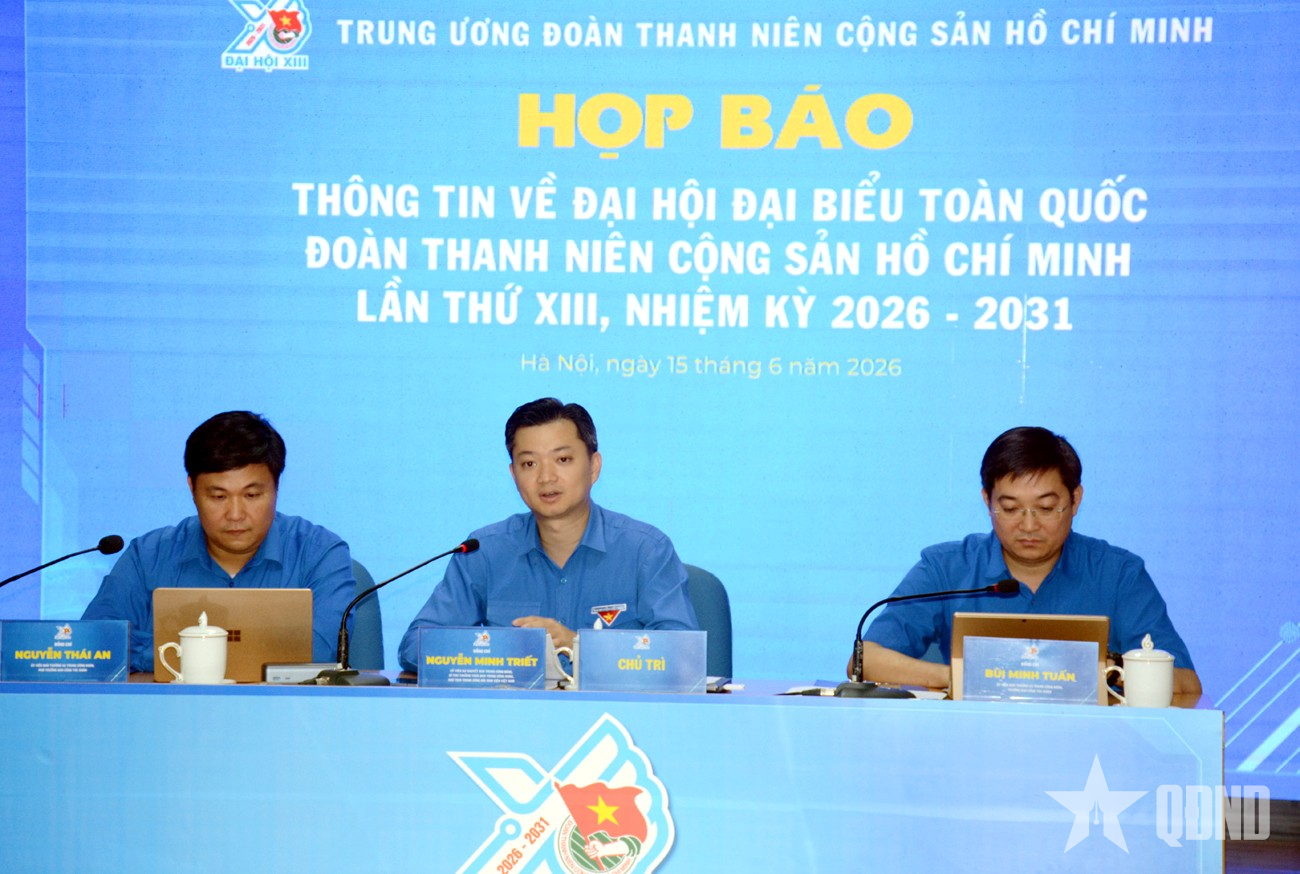 Đại hội Đoàn toàn quốc lần thứ XIII, nhiệm kỳ 2026-2031 diễn ra từ ngày 24 đến 25-6-2026